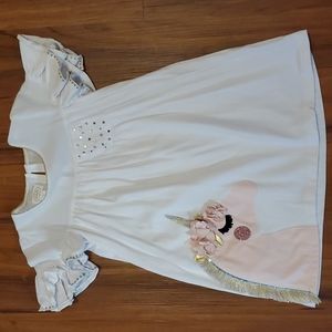 NWOT Mud Pie toddler unicorn dress 4t